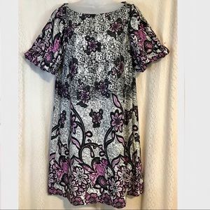 NWT Suzanne Betro Puff Sleeve Shift Dress- Medium